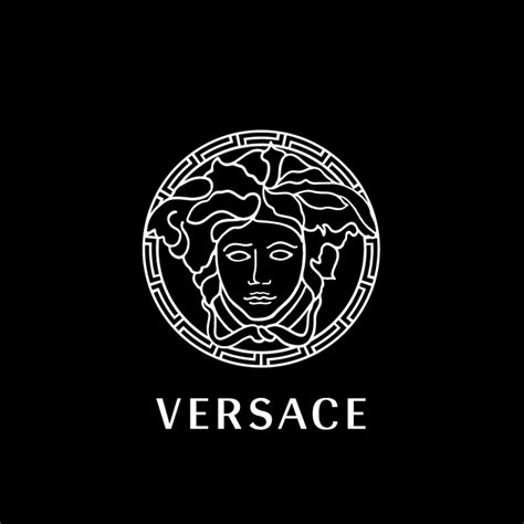 gold black white versace logo|Versace black and white logo.